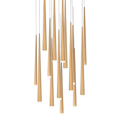 Luminaire suspendu en grappe 15 lumières Cascade