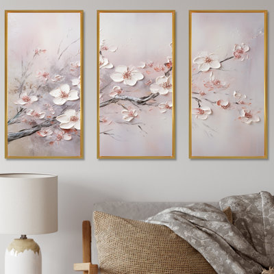 Ensemble de salon Gonsales - Fleurs, art mural
