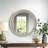 Round Wall Mirror With Beaded Trim