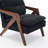 Mid Century Modern Upholstered Chenille Solid Wood Accent Armchair-360304809