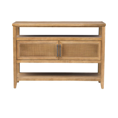 Martha Stewart Naomi 2-Door Cane Storage Console Table by Martha Stewart