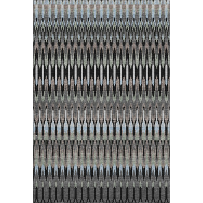 Premium Machine Washable Prisco Black Rug