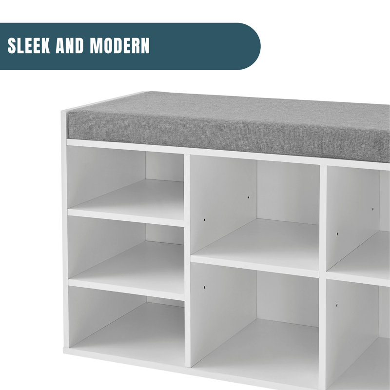 10 Pair Shoe Storage Bench