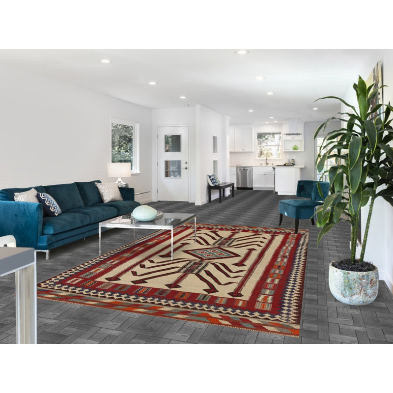 Tapis kilim à teinture végétale 6 x 10