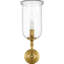 Embers 20" Single Hurricane Sconce with Clear Glass-1798945278