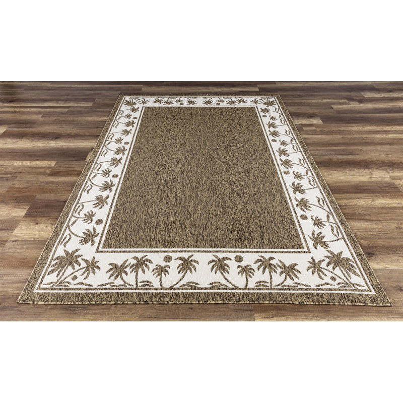 Tapis d'intérieur / extérieur brun Springcreek, Rectangle 5 pi 3 po x 7 pi 7 po
