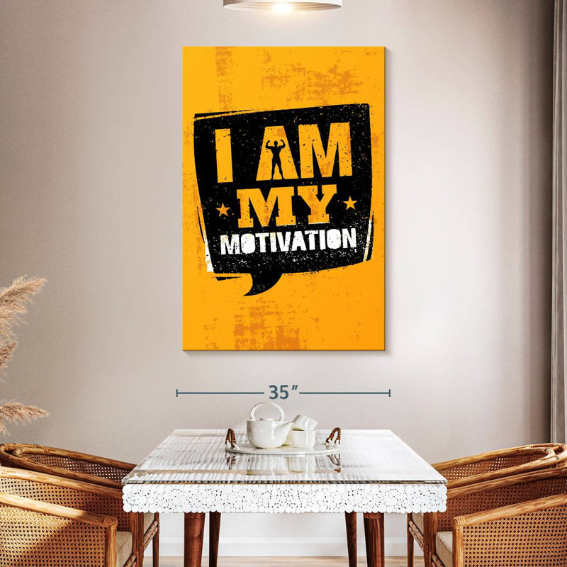 Tergel «I Am My Motivation», typographie, H 51 po x l 34 po
