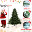 Arbre de Noël de 7 pi, 2257 pointes, pe / mixte, conception à base large pour les centres de table, structure à charnières réduit le temps d'installation, stabilité du support en métal, arbre de 65 po de largeur, 7,1 lb, grands espaces, branches rapides