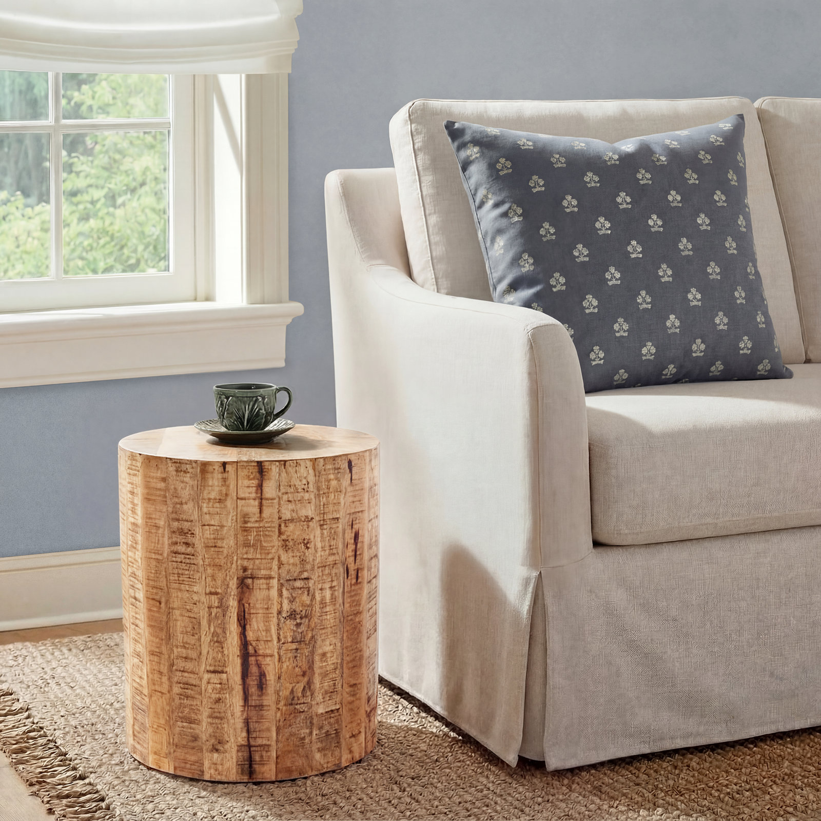Pietra 16" End Table, Natural