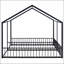 Lits plateforme simples en métal robuste, conception peu encombrante pour les chambres partagées et les chambres d'amis, noir-1523728315