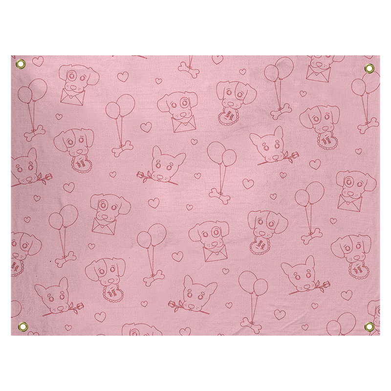 Tapisserie murale en polyester de hol st day, H 1 po x l 36 po x P 26 po, Cramoisi / rose