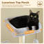 62" Multi-Level Cat Tower With 2 Spacious Condos, Scratching Pad, 4 Cat Scratching Posts, 2 Cat Perches, 2 Pompoms-1443445905