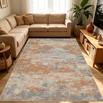 Tapis de style abstrait de 1 pièce pour le salon, doux et confortable, convient à toutes les saisons, facile à entretenir, tapis de sol intérieur lavable à la machine, convient à la chambre à coucher, à la salle à manger, au bureau, au balcon, au patio, à la maison, à la décoration extérieure.