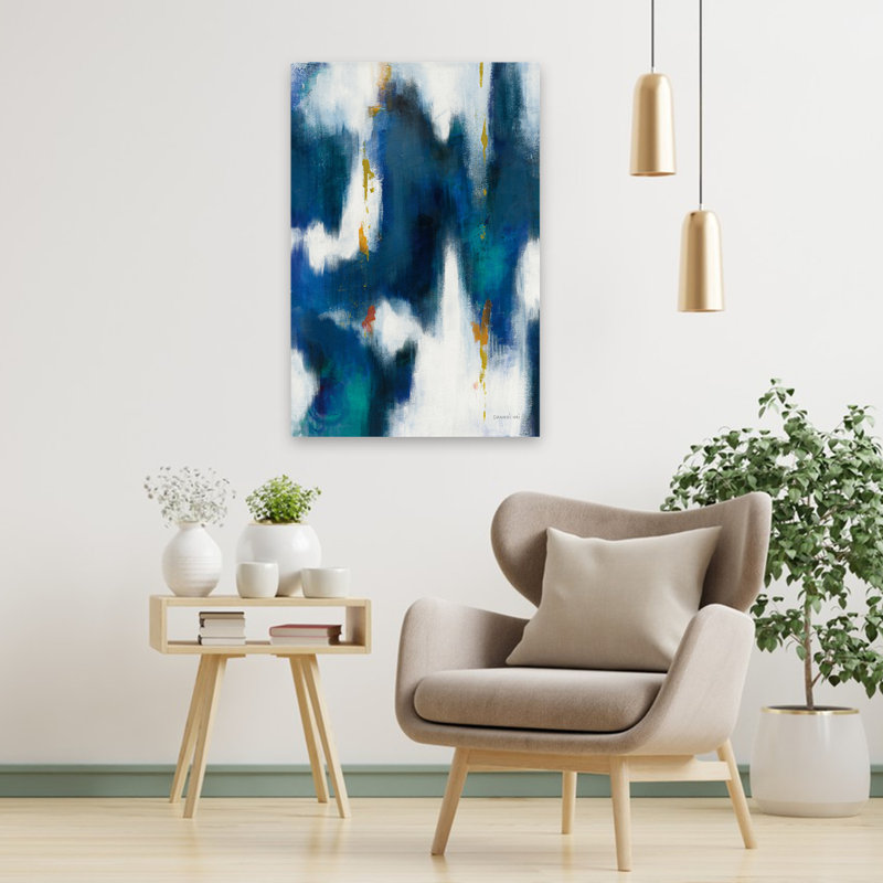 Abstract And Blue Blue Texture II Crop Art, 36" H x 24" W