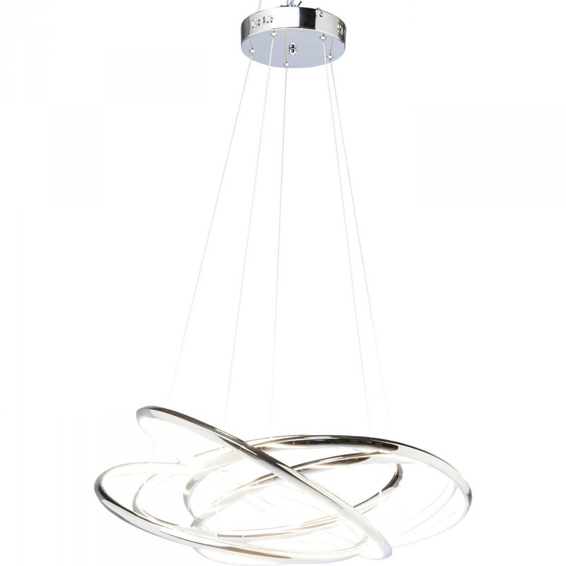 Saturn 4 - Light Geometric LED Chandelier, Grey