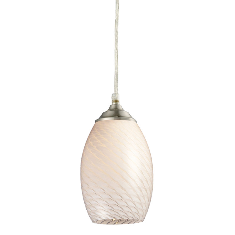 Crouse 1 - Light Single Pendant, Brushed Nickel, White