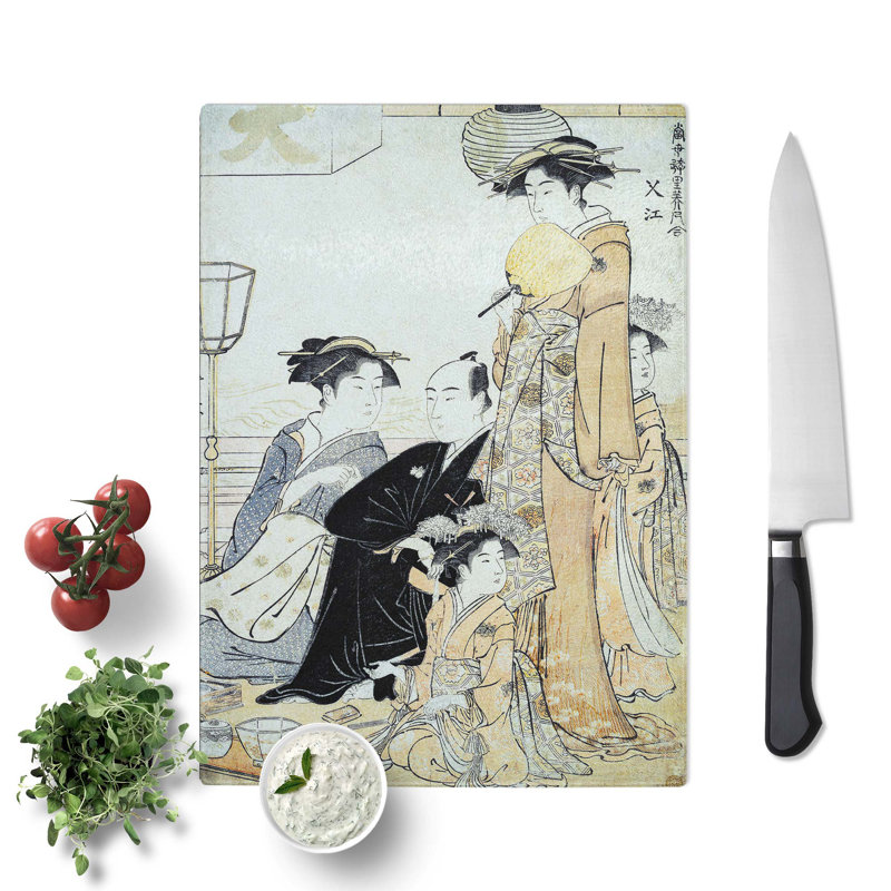 Tempered Glass Sahiye by Torii Kiyonaga Chopping Board, 20 cm x 28.5 cm