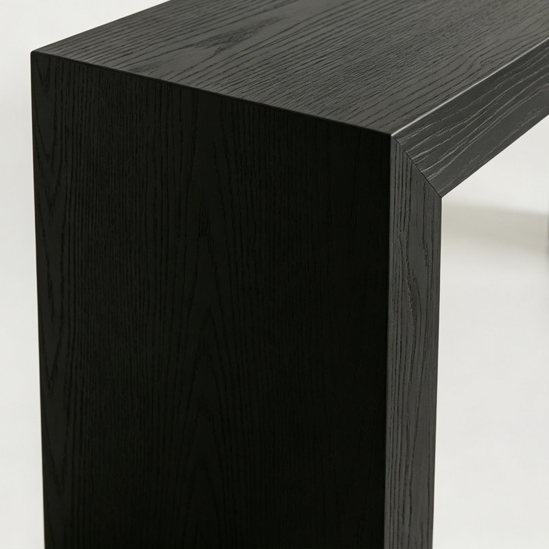 Minimalist style black console table, 35.4" H x 59" W x 11.8" D