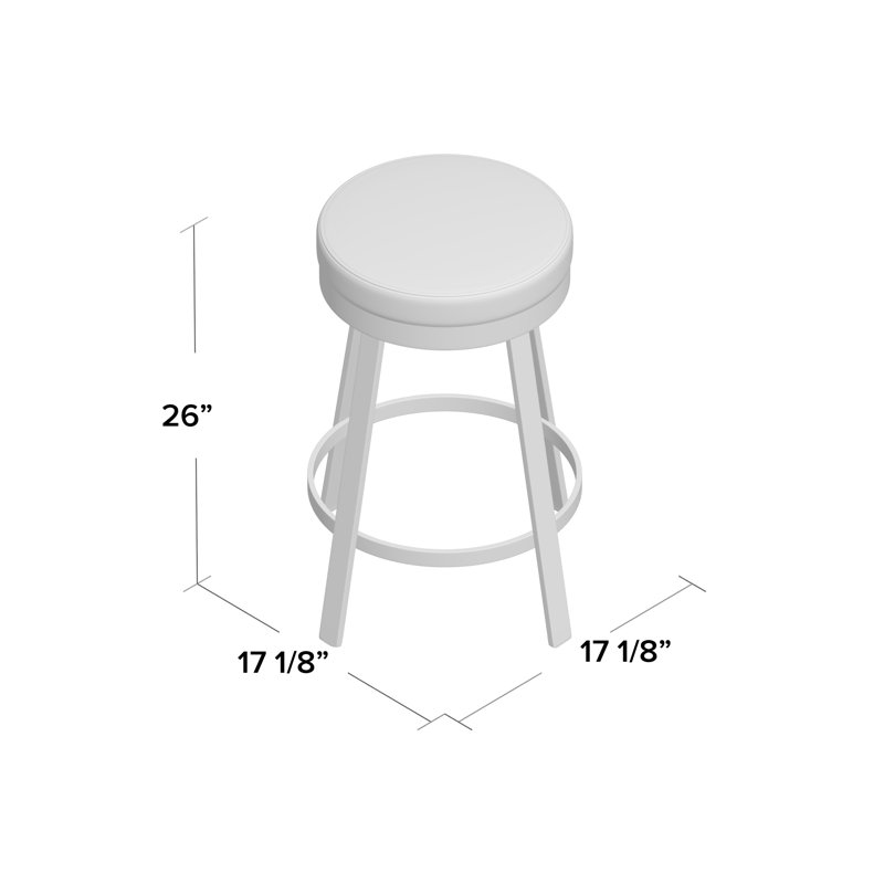 Dealba Counter & Bar Stool, Counter Stool (26" Seat Height), Warm Gray, Textured Dark Brown