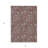 3' X 5' Orange Gray And Silver Floral Washable Indoor Outdoor Area Rug
