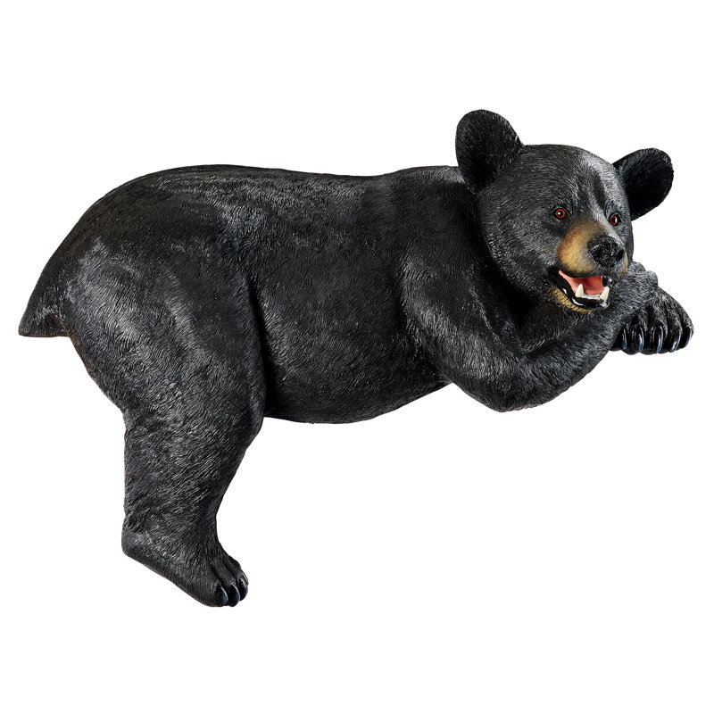 Lemont The Lounger Black Bear Garden Statue