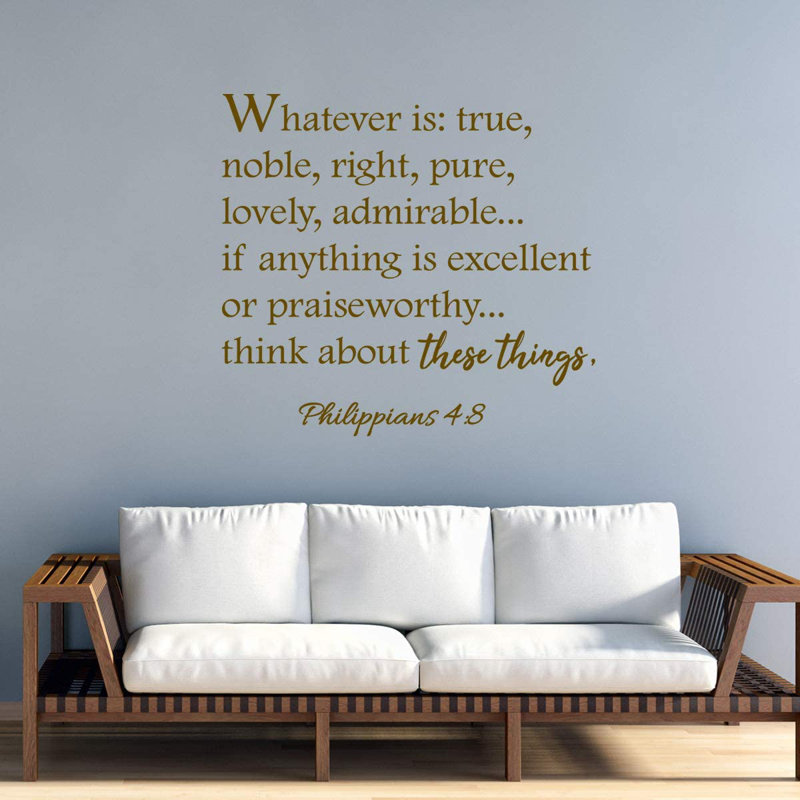 Text & Numbers Non-Wall Damaging Wall Decal, Brown