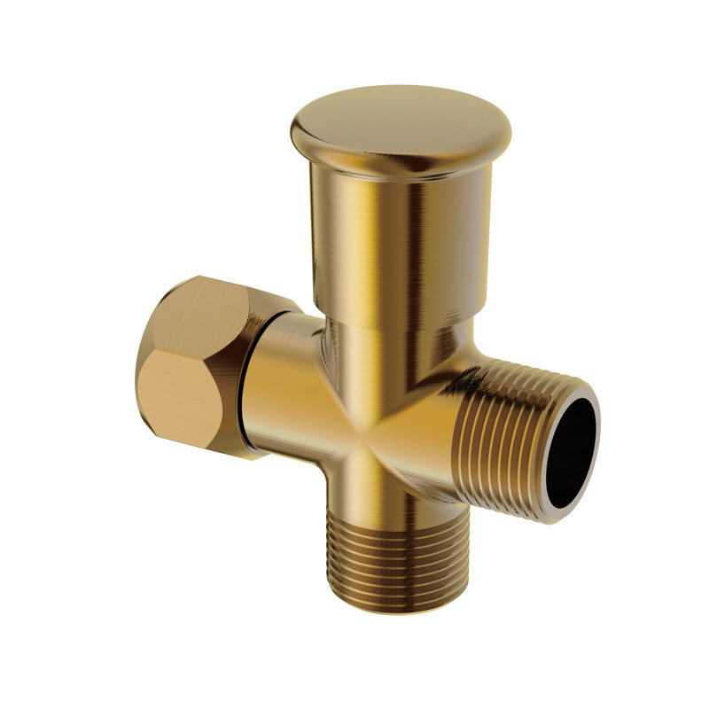 Valve de dérivation de bras de douche à pousser 0,5 po, Bronze brossé