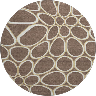 Premium Machine Washable Corry AMF1041 Circles Rug
