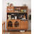 Scandinavian One-Piece Solid Wood Food Cabinet