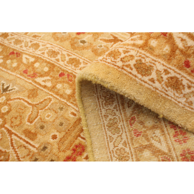 Tapis en laine brun clair/beige 6 pi x 8 pi 10 po noué la 2010 pako one-of-kind à la main Adrionna