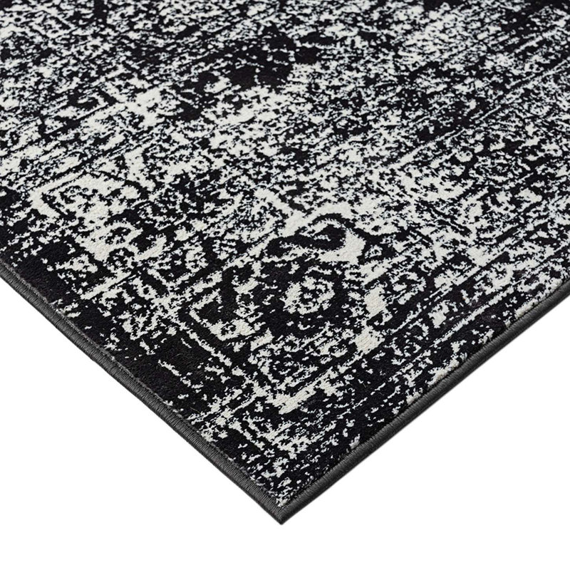 Tapis persan tissé délavé rétro, tapis distinctif, Rectangulaire 8 pi x 10 pi