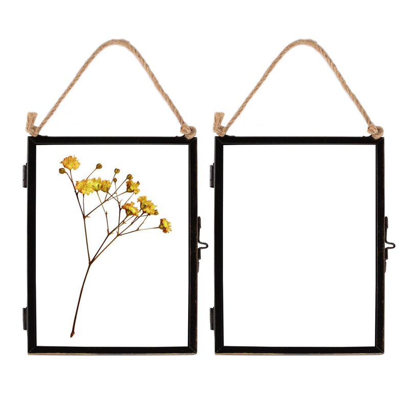 Nicola Spring - Hanging Metal Photo Frames - Black, Rectangle, 5, 5" x 7"