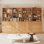 Bibliothèque en bois manufacturé H 71 po x l 94,5 po Jutland