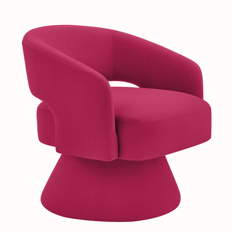 Fauteuil demi-tonneau pivotant l 27,5 po, Rose rose