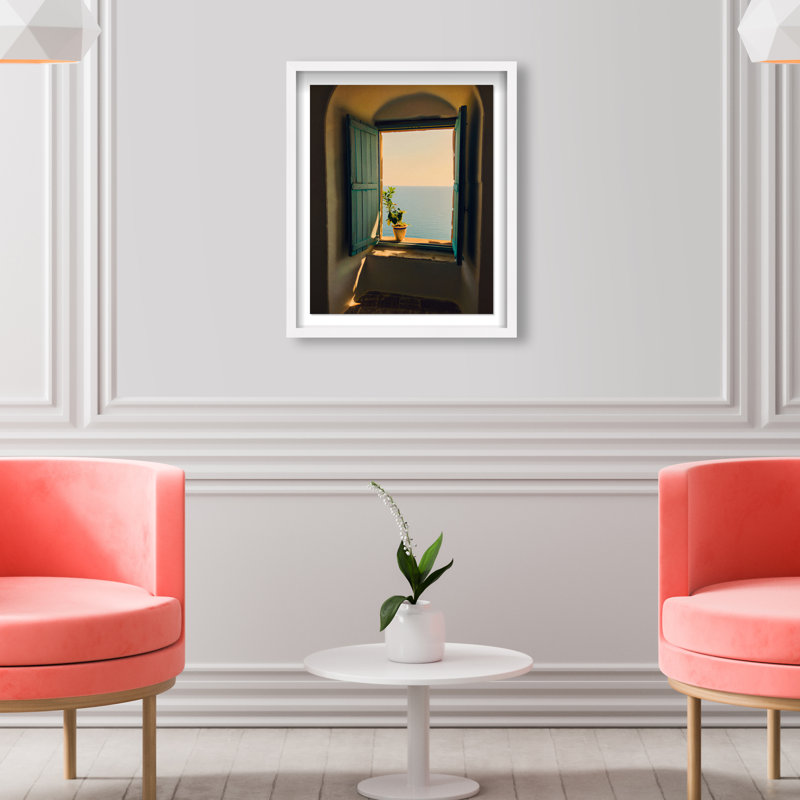 Shuttered Window Shadowbox Buildings & Cityscapes Print by Oliver Gal, Black Frame, 16 x 20, 17.5"H x 21.5"W, White Shadowbox
