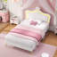 Upholstered Bed With Led Adjustable Crown Shape Headboard-1227393536-1217144606
