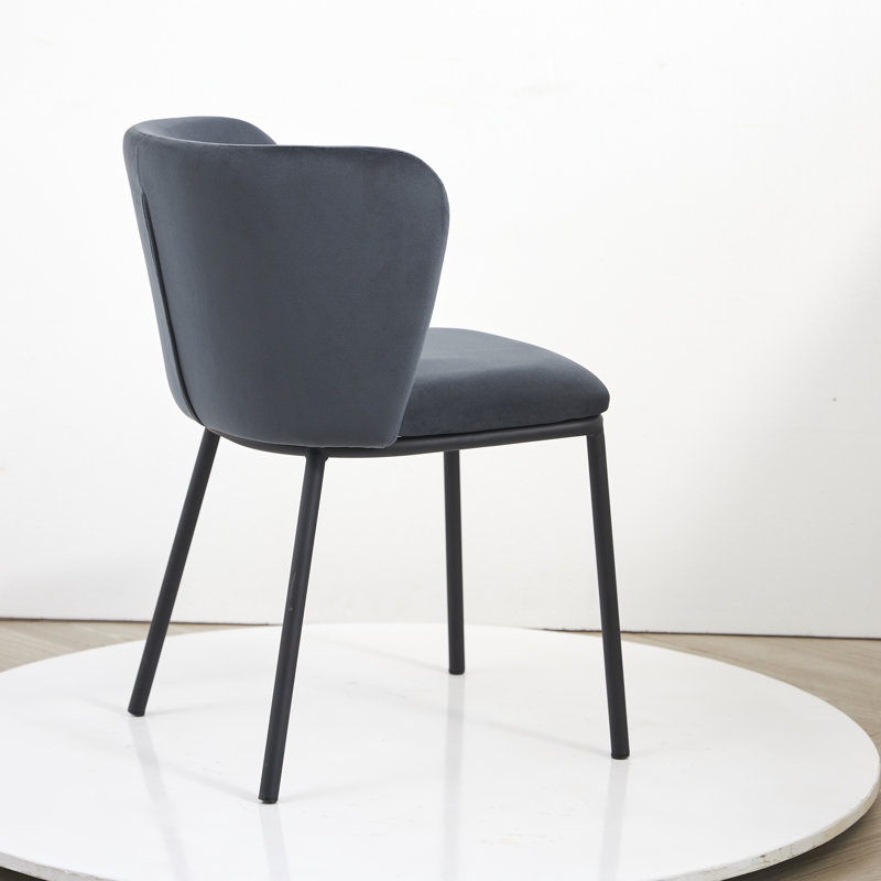 Montalto 48cm H Linen Upholstered Side Chair, Grey