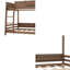 Lit superposé double 78,3 po avec tablettes de rangement intégrées et bibliothèque - conception détachable 2-en-1 se divise en 2 lits - Structure en bois massif - Blanc-1223184696
