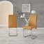 Edzard Double Pedestal High Gloss Dining Table Set with 4 Luxury Faux Leather Dining Chairs-211635161-207612308