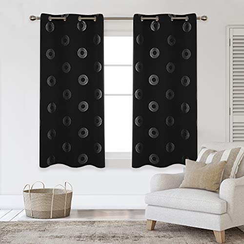 Paire de rideaux occultant en polyester Aquira, L 42 po x L 84 po, Bleu ciel