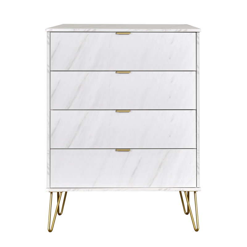 Fully Assembled Bellatrix 4 Drawer 76.5Cm W Chest of Drawers