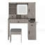 Bureau de maquillage de ferme avec station de charge, bureau de coiffeuse avec miroir lumineux et tiroirs-668953624