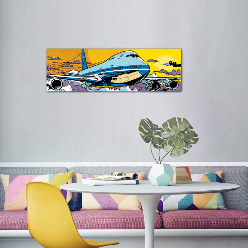 747 by Toni Sanchez - Wrapped Canvas Panoramic Print, 30.48 cm H x 91.44 cm W x 3.175 cm D