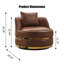 Fauteuil demi-tonneau pivotant surdimensionné rembourré-555297212