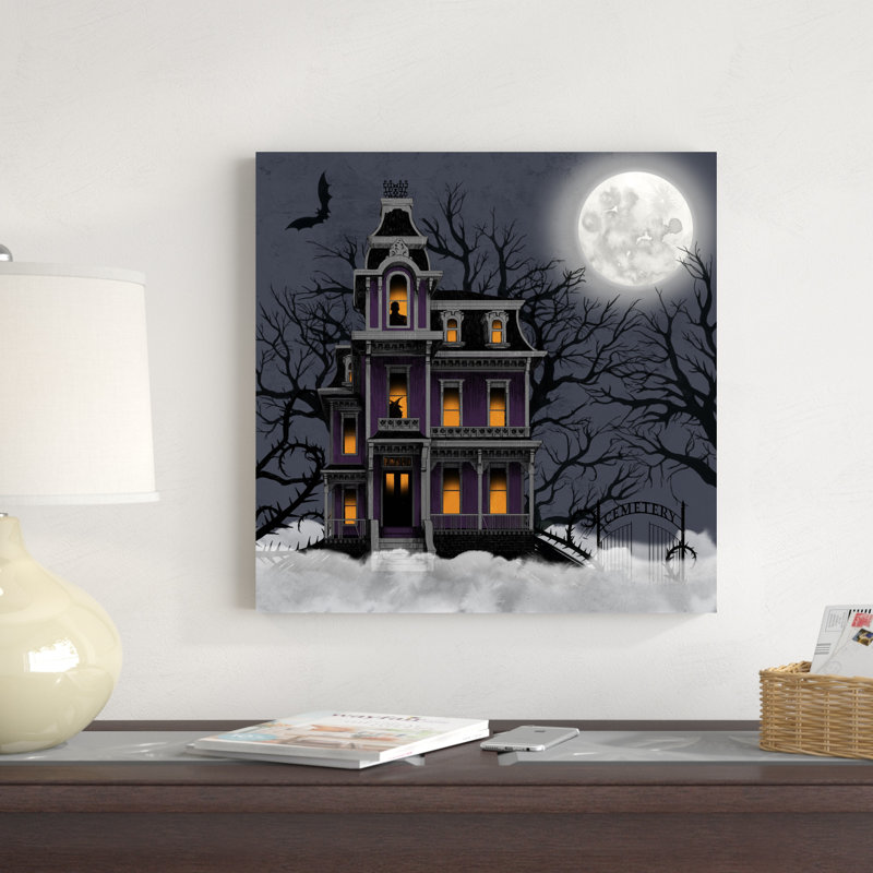 «Spooky Night I» par Grace Popp - reproduction sur toile tendue, H 20 po x l 20 po