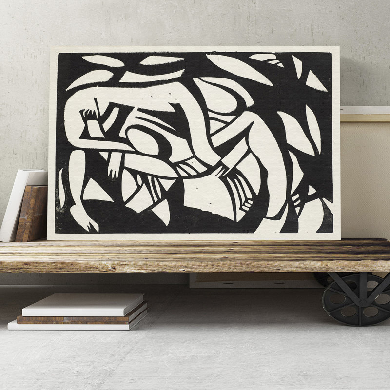 Wrestlers by Henri Gaudier-Brzeska - Wrapped Canvas, 40cm H x 60cm W