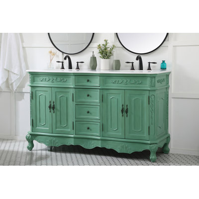 Ensemble de meuble-lavabo double 60 po Lunette