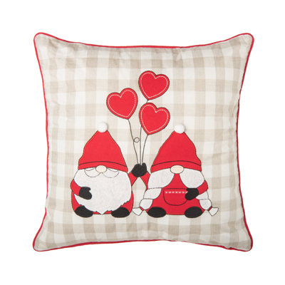Demoret Embroidered Cotton Blend Throw Pillow