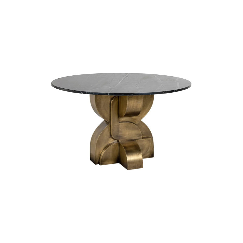 Dining Table Round Marble Top Dining Table