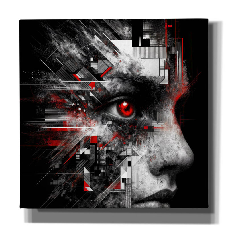  «Look At You 1» par Rey Klimt, art mural sur toile, H 18 po x l 18 po x P 0,75 po